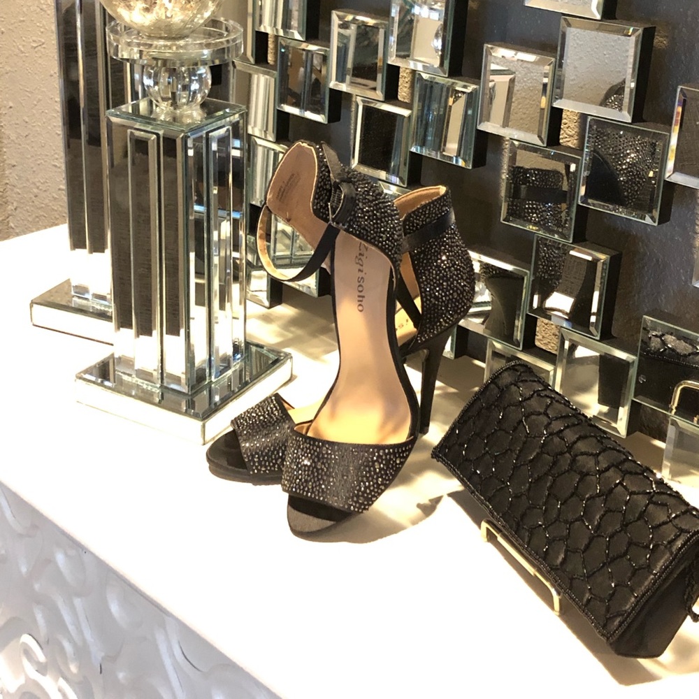 Tariff Ankle Strap Dress Sandals & Clutch
